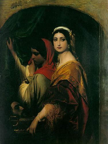 Hippolyte Delaroche Herodias, 1843, Wallraf-Richartz-Museum, Cologne, Germany. oil painting picture
